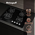 Газовая варочная панель Weissgauff HGG 640 BG Nano Glass, фото 6