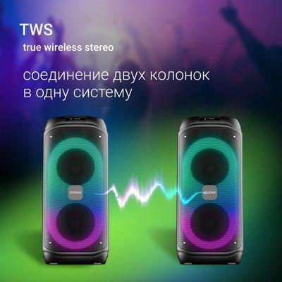 Музыкальный центр Digma D-MC1722, 60Вт, с караоке, Bluetooth, FM, USB, micro SD, черный - фото 7 - id-p247809647