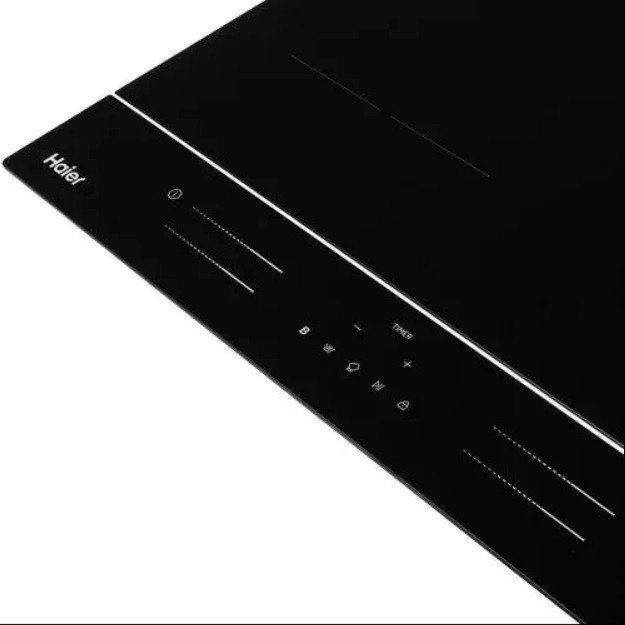 Встраиваемая индукционная варочная панель Haier HHY-Y64WSLB черного цвета с сенсорным управлением