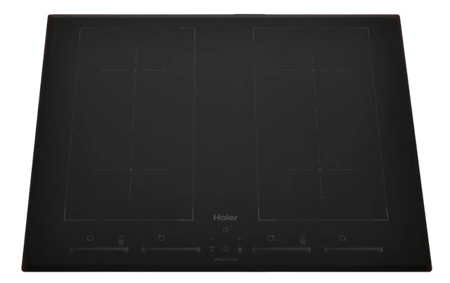 Встраиваемая индукционная варочная панель Haier HHY-Y64FFVB из черной стеклокерамики с мультислайдерным управлением и объединенными зонами