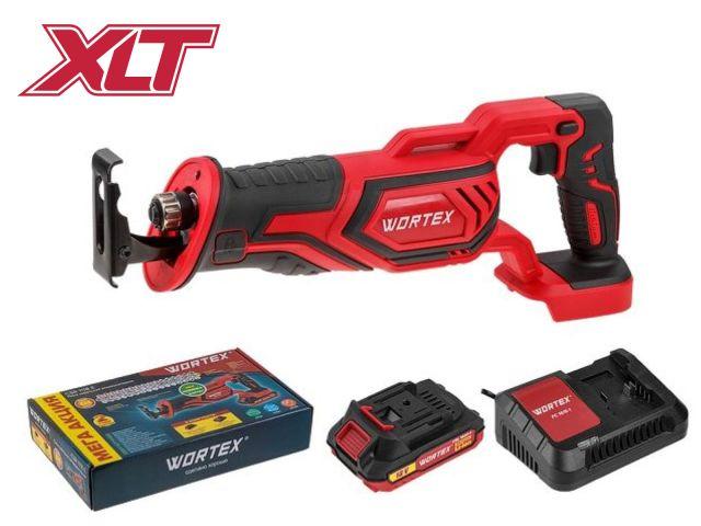 Аккум. сабельная пила WORTEX CSR 1118 E в кор. ALL1 XLT SET 18В, 1 акк., 2 Ач, дер. 115 мм