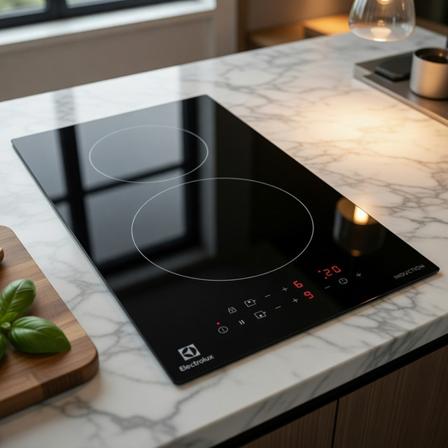 Компактная индукционная плита Electrolux LIT30230C черного цвета формата домино с сенсорным управлением