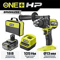 Дрель-шуруповерт ударная RYOBI RPD18X1-1C50S система ONE +