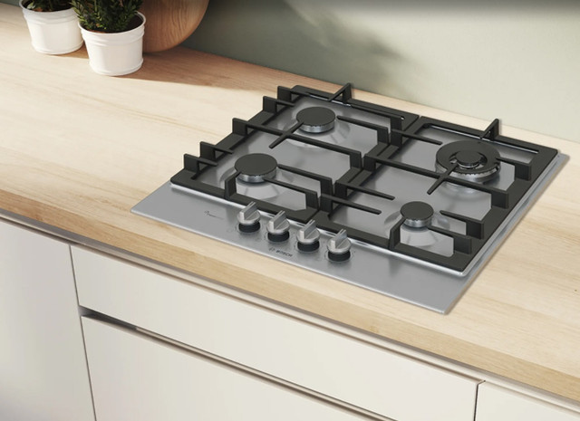 Газовая варочная панель Bosch PCH6A5I90 нержавеющая сталь Serie 6 конфорка WOK производство Германия