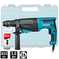 Перфоратор MAKITA HR2670FT, 800 Вт, 3.0 Дж, БЗП, SDS-plus
