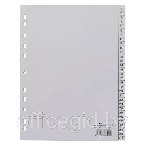 Разделитель "Durable", A4, 31 деление, серый