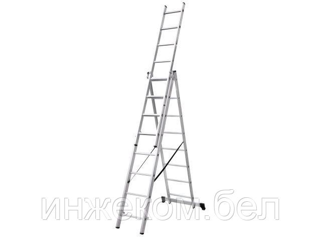 Лестница алюм. 3-х секц. 202/475/215см 3х8 ступ., 9,2кг PRO STARTUL (ST9944-08)