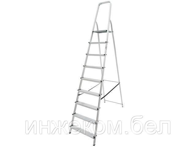 Лестница-стремянка алюм. 195 см 9 ступ. 7,4 кг PRO STARTUL (ST9940-09) (Размеры профиля: Передний каркас
