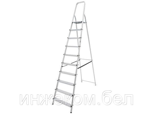 Лестница-стремянка алюм. 217 см 10 ступ. 8,1 кг PRO STARTUL (ST9940-10) (Размеры профиля: Передний каркас