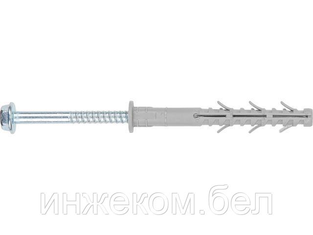 Дюбель рамный (фасадный) TSX-500 10х80 мм нейлон, гриб, с шурупом (2 шт в зип-локе) STARFIX