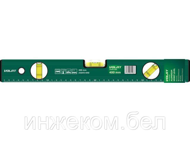 Уровень 400мм брусковый ВОЛАТ (угл 90° 180° 45°)