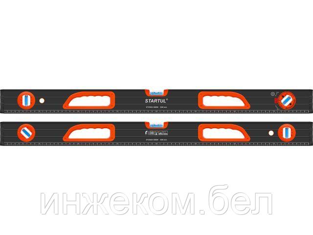 Уровень 800мм магнитный STARTUL PROFI (ST2560-080M) (угл 90° 180° 45°, фрезерованная поверность, 1 поворотный
