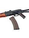 Страйкбольный автомат Cyma AK-74U Platinum, складной приклад, дерев. цевье, фото 2