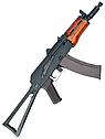 Страйкбольный автомат Cyma AK-74U Platinum, складной приклад, дерев. цевье, фото 8