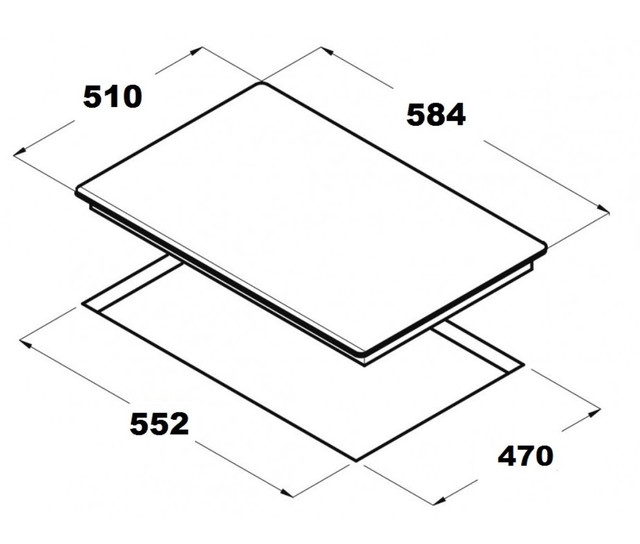 Схема и размеры варочной панели Schtoff H6034C30IS Black