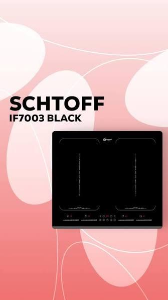 Встраиваемая индукционная варочная панель Schtoff IF7003 Black со скошенным фронтом и двумя Flex-зонами
