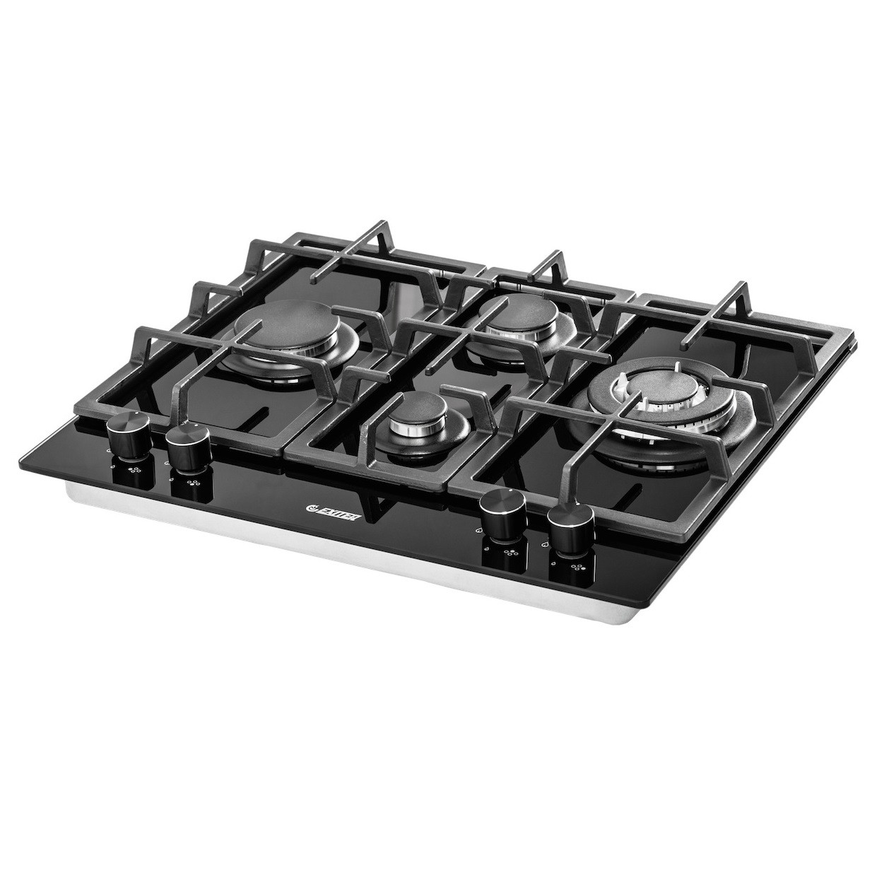 газовая поверхность Exiteq PF640STGBE/A черное закаленное стекло на 4 конфорки