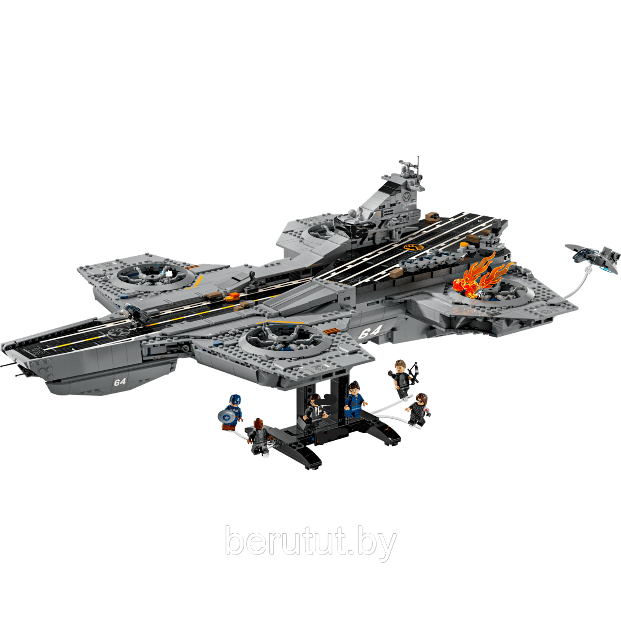 Конструктор Marvel Летающий авианосец "Щ.И.Т." 3057 деталей аналог Lego
