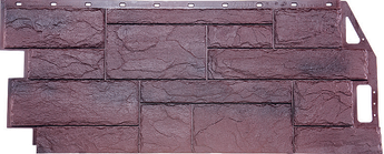 Фасадная панель FineBer Природный камень Серо-коричневый
