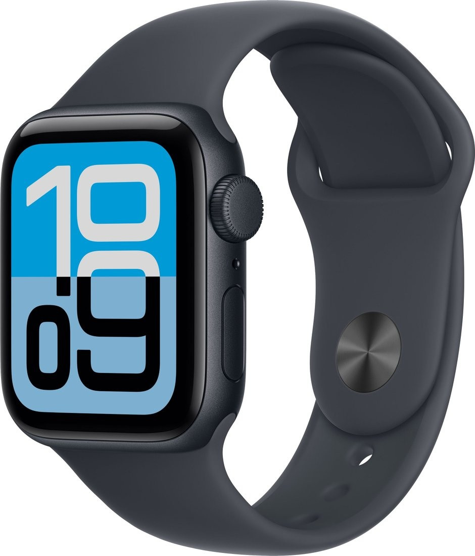 Умные часы Apple Watch SE 3 40 мм (алюминиевый корпус, полуночный/полуночный, спортивный силиконовый ремешок