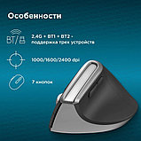 Вертикальная мышь Oklick 991MW (черный), фото 10
