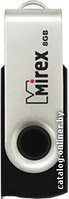 USB Flash Mirex SWIVEL RUBBER BLACK 8GB (13600-FMURUS08)