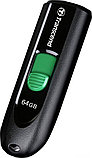 USB Flash Transcend JetFlash 790C 64GB (черный/зеленый), фото 2