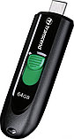 USB Flash Transcend JetFlash 790C 64GB (черный/зеленый), фото 5