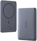 Внешний аккумулятор Baseus PicoGo AM41 Ultra-Slim Magnetic Power Bank 5000mAh (серый), фото 3