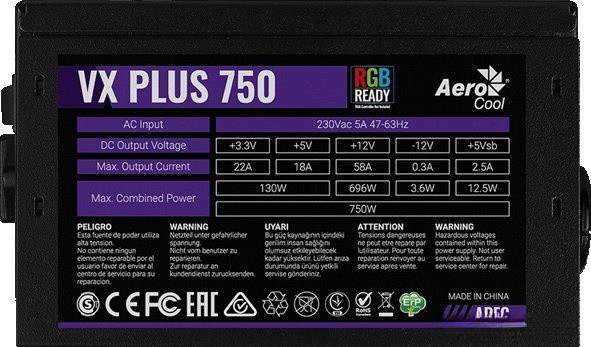 Блок питания AeroCool VX-800 Plus RGB - фото 9 - id-p247988153