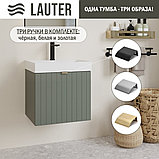 Lauter Тумба с умывальником Melisa 50 (серо-зеленый п/мат/искусственный мрамор), фото 2
