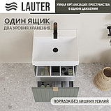 Lauter Тумба с умывальником Melisa 50 (серо-зеленый п/мат/искусственный мрамор), фото 4
