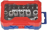 Набор трещотка с головками и битами Workpro WP200535 (24 предмета), фото 2