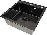 Кухонная мойка Basic CL DS Decor 50x50 (черный, коландер, дозатор), фото 3