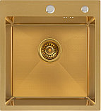 Кухонная мойка Basic CL DS Decor 45x50 (золото, коландер, дозатор), фото 2
