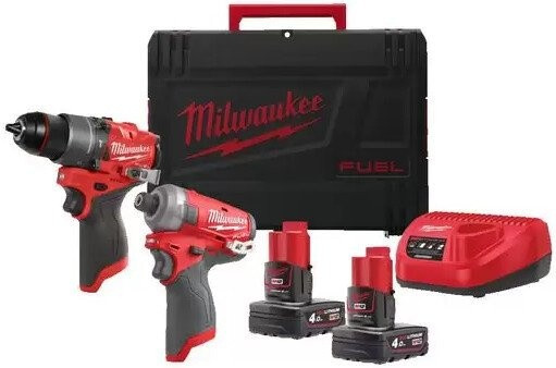 Milwaukee M12 FPP2E2-402X 4933480594 (шуруповерт, винтоверт, 2 АКБ, кейс)