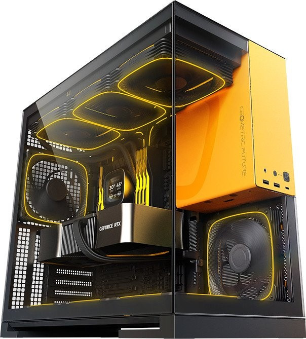 Корпус Geometric Future Model 5 5FAN (черный/желтый)