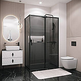 Душевой уголок Grossman Style 100x100x195 120.K33.05.1010.21.10 (черный матовый/стекло тонированное), фото 8