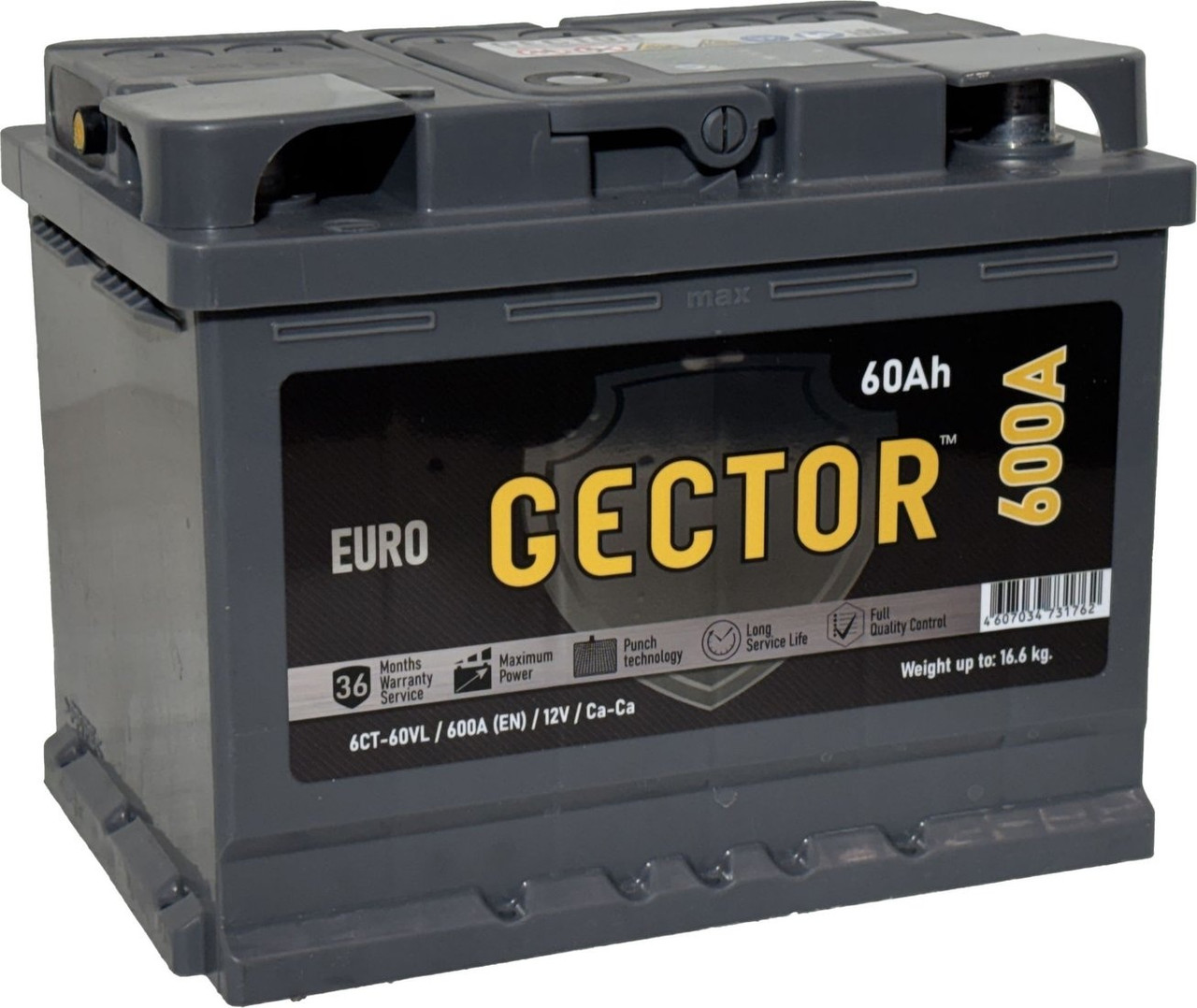 Автомобильный аккумулятор AKOM GECTOR 60 R (60 А·ч)