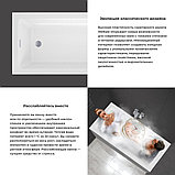 Ванна Wellsee FreeDom 2.0 180x85 23300303R (встраиваемая ванна белый глянец, сифон-автомат матовый черный), фото 3
