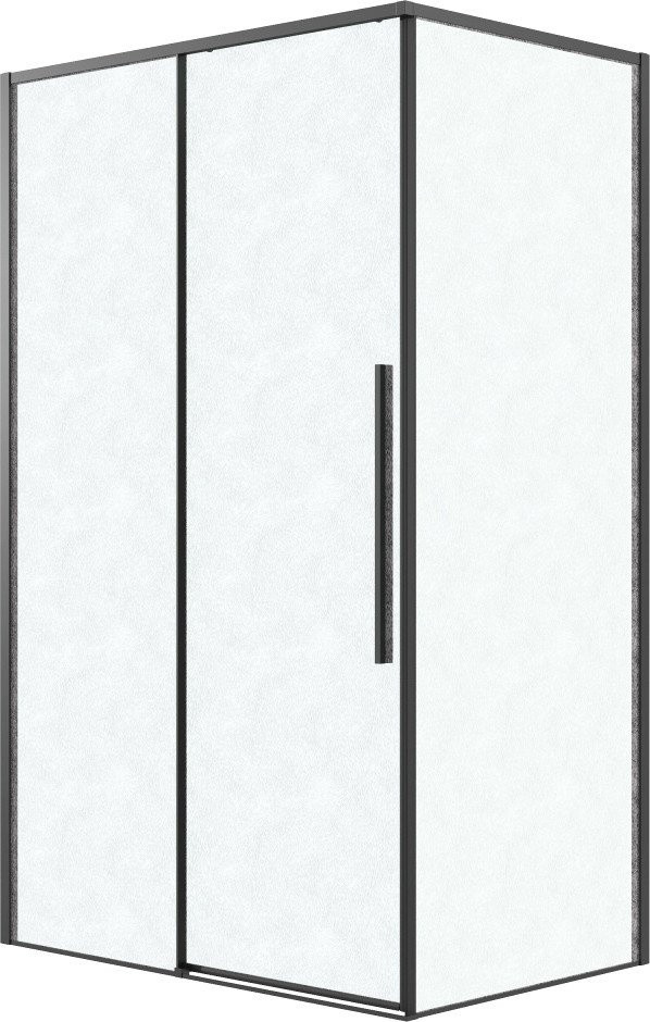 Душевой уголок Grossman Galaxy 100x90x195 120.K33.01.1090.21.02 (черный матовый/стекло шиншилла)