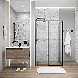 Душевой уголок Grossman Galaxy 100x90x195 120.K33.01.1090.21.02 (черный матовый/стекло шиншилла), фото 7