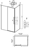 Душевой уголок Grossman Galaxy 100x90x195 120.K33.01.1090.21.02 (черный матовый/стекло шиншилла), фото 10