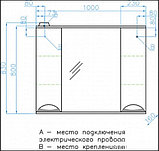 Style Line Шкаф с зеркалом Жасмин 100см (с подсветкой), фото 8