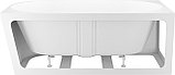 Ванна Wellsee Excellence Pro 140x70 28760503R (пристенная ванна (левая) белый глянец, экран, ножки,, фото 3