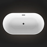 Ванна Wellsee Chic Riviera 170x76 23680503R (отдельностоящая ванна с подсветкой белый глянец, экран, ножки,, фото 4