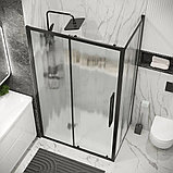 Душевой уголок Grossman Cosmo 110x100x195 120.K33.02.1110.21.02 (черный матовый/стекло шиншилла), фото 9