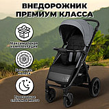 Коляска прогулочная «книга» Bubago Model Cross City Lux BG 168-3 (темно-серый), фото 2