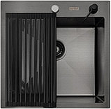 Кухонная мойка ARFEKA ECO AR мойка 500*500, роллер-мат, дозатор Black, фото 2