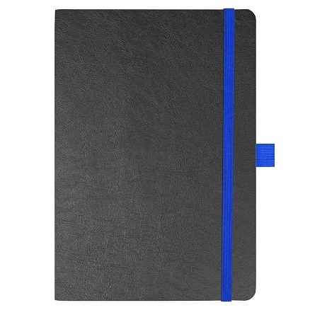 Блокнот Flexy Forest Urban Soft leather А5, недатированный, с резинкой и петлей для ручки, в гибкой обложке Черно-синий
